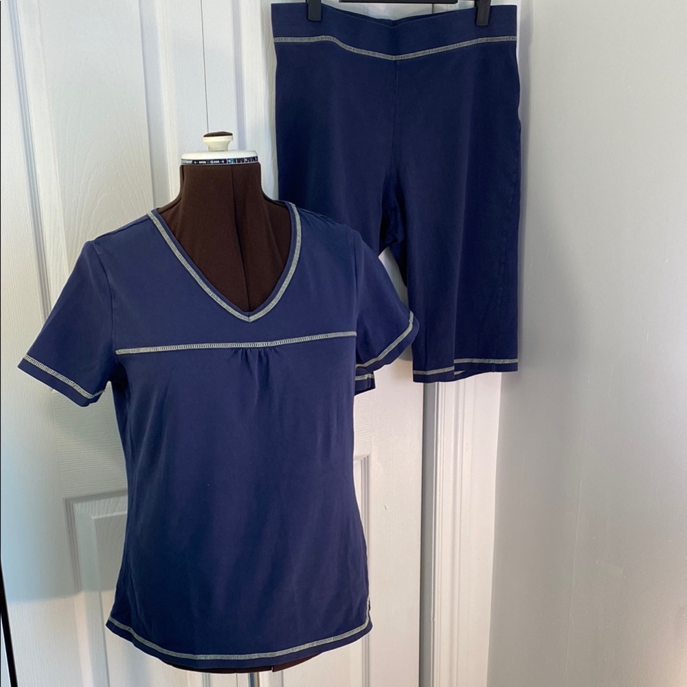 2 for $25 - 2 Piece Addition Elle Cotton Spandex Pyjama Set, Navy, X (12) Large